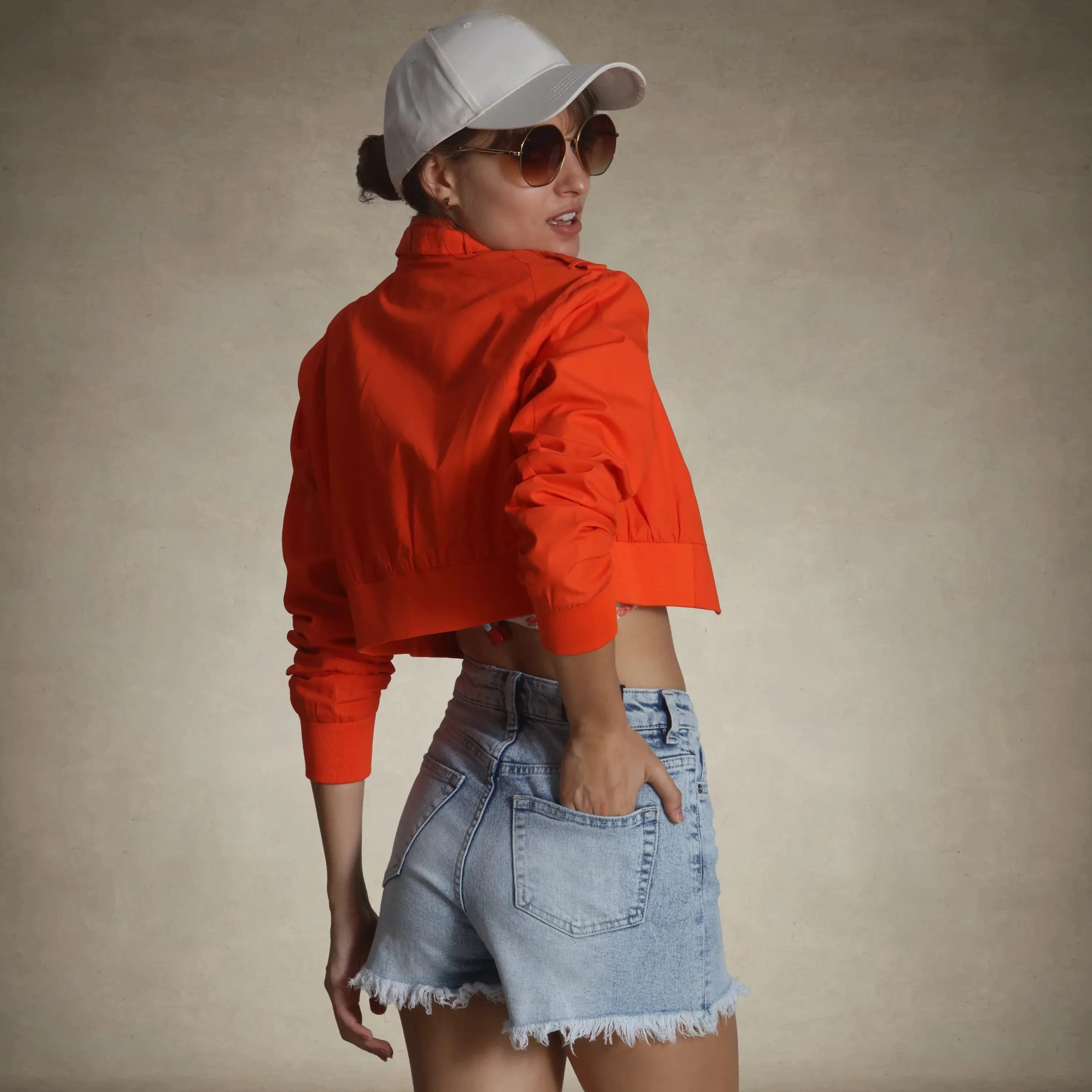 Women's Mini Cropped Racer Jacket