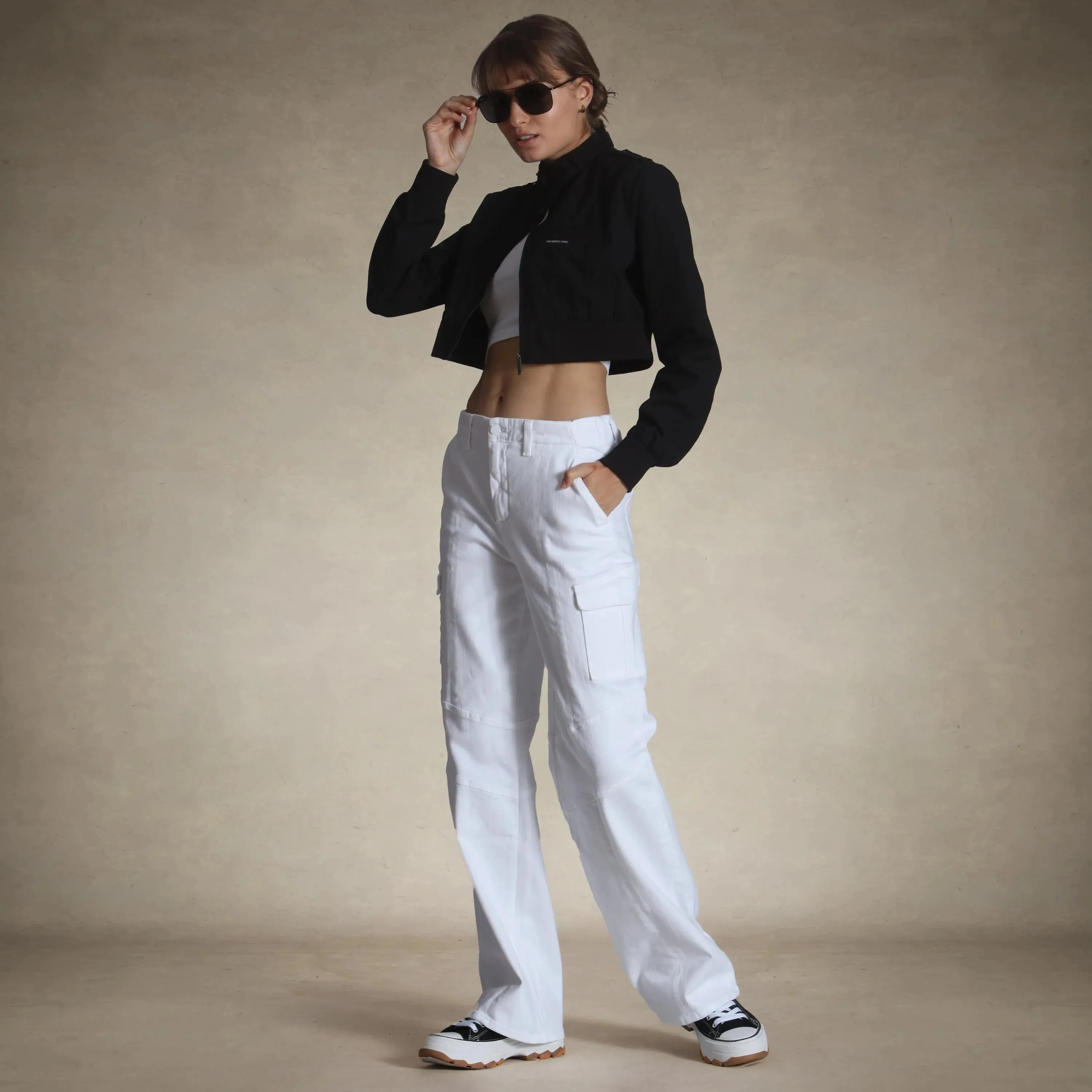 Women's Mini Cropped Racer Jacket