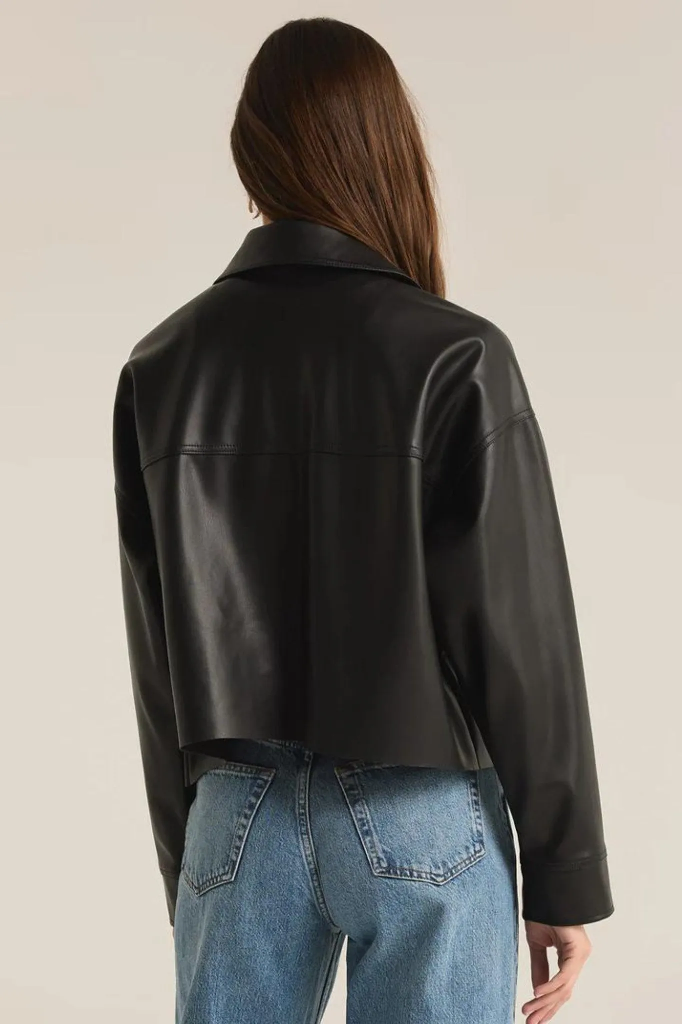 Z Supply: All Day Faux Leather Jacket in Black